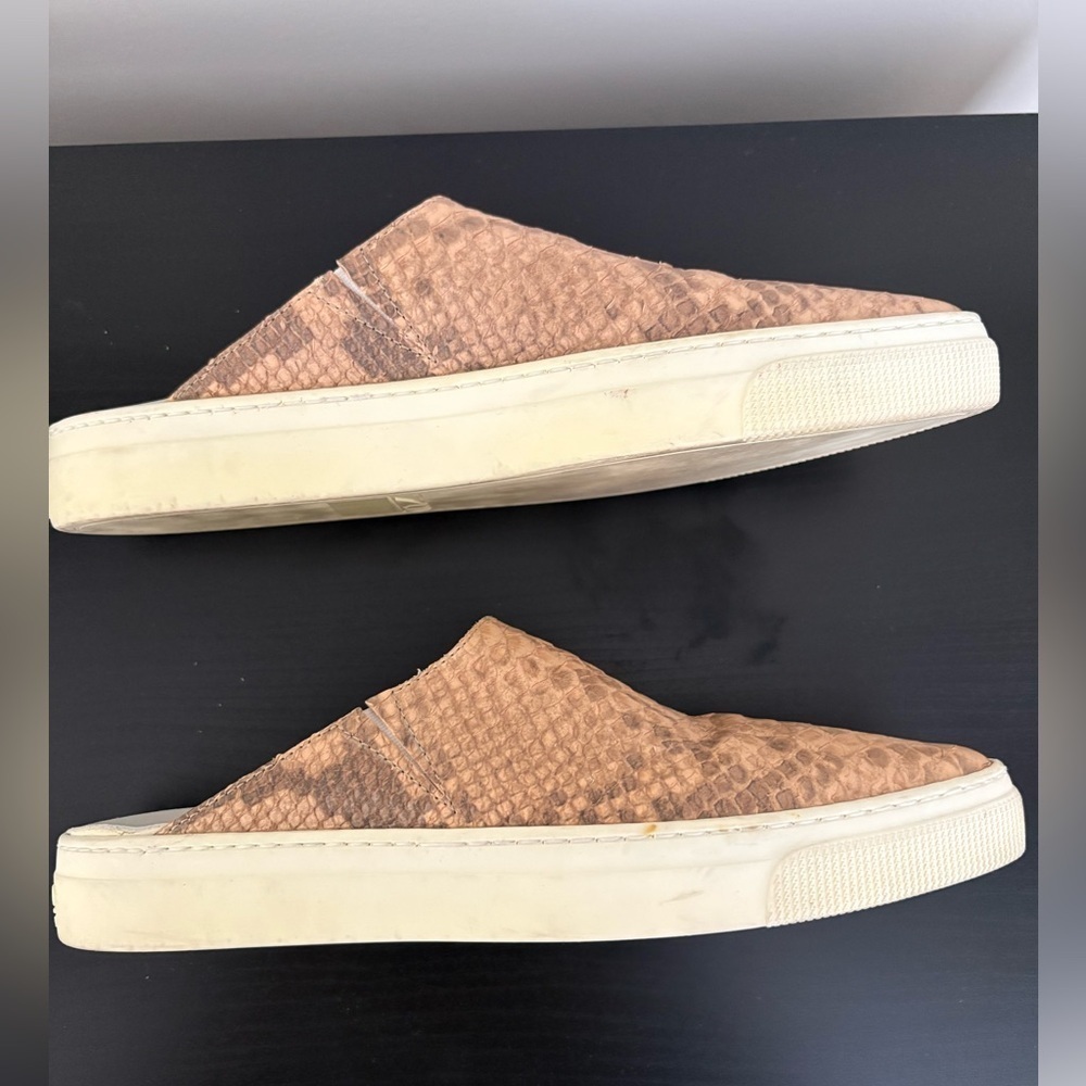 ZCD Montreal Snakeskin Leather Slip-On Sneakers Size 39 Made in Italy - Picture 6 of 9